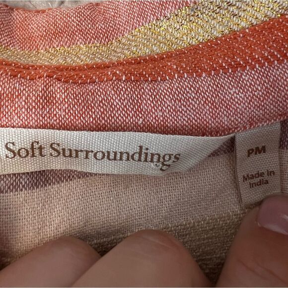 Soft Surroundings Maddalena Petite striped button-up shirt - Picture 9 of 9